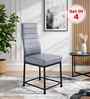 Bloom Leatherette Dining Chair In Grey Colour Set Of 4