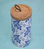Bloom Mango Wood Sotrage Jar with Enamel