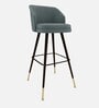 Bloom Suede Bar Chair in Blue Colour
