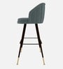 Bloom Suede Bar Chair in Blue Colour