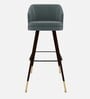 Bloom Suede Bar Chair in Blue Colour