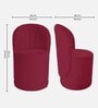 Bloom Suede Dining Chair in Red Colour