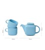 Bloom Tea Trio Set of 3 Cerulean matt