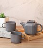 Bloom Tea Trio Set of 3 Pebble grey