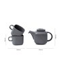 Bloom Tea Trio Set of 3 Pebble grey