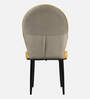 Bloom Velvet Fabric Dining Chair in Mustard Colour