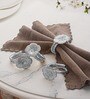 Petalgrace Napkin Rings-Silver (Pack Of 4)