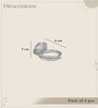 Petalgrace Napkin Rings-Silver (Pack Of 4)