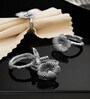 Petalgrace Napkin Rings-Silver (Pack Of 4)