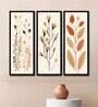 Blooming Floral
Set Of 3 Multicolor Black Engineered Wood Wall Art Prints