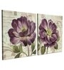 Blooming Flower Multicolour Synthetic Wood Framed Canvas Art Print