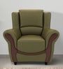 Blos Leatherette 1 Seater Sofas in Green Colour