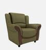 Blos Leatherette 1 Seater Sofas in Green Colour