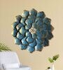 Blossom Flower Blue Metal Wall Art