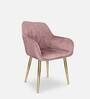 Blossom Fabric Lounge Chair in Dusty Pink Colour