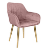 Blossom Fabric Lounge Chair in Dusty Pink Colour