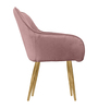 Blossom Fabric Lounge Chair in Dusty Pink Colour