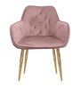 Blossom Fabric Lounge Chair in Dusty Pink Colour