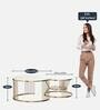 Blossom Metal Nest of Tables in White Finish (Set Of 2)