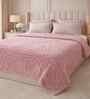 Blossom Pink Solid Microfiber Ultra Soft 300GSM Double Bed Quilt