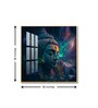 Blossom Portrait Of Buddha Glass Finish Square Wall Art