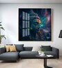 Blossom Portrait Of Buddha Glass Finish Square Wall Art