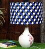 Blossom Table Lamp with Drum shaped Multicolour Velvet Lampshade