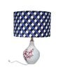 Blossom Table Lamp with Drum shaped Multicolour Velvet Lampshade