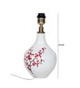 Blossom Table Lamp with Drum shaped Multicolour Velvet Lampshade