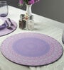 Blossoms Purple Handcrafted MDF (Set of 6) Placemat