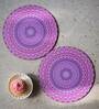 Blossoms Yellow Handcrafted MDF (Set of 3) Trivets
