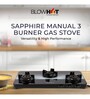 Blowhot SAPPHIRE 3 Burner Gas Stove with Manual Ignition