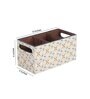 Blue & Beige Mdf Wood Square 1 Pcs Cutlery Holder