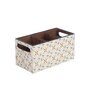 Blue & Beige Mdf Wood Square 1 Pcs Cutlery Holder