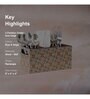 Blue & Beige Mdf Wood Square 1 Pcs Cutlery Holder