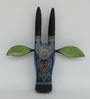 Blue & Black Handcrafted Cow Sclupture Mango Wood Wall Mask