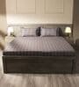 Blue & Brown 144TC Cotton Flat Super King Bedsheet with 2 Pillow Covers