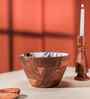 Blue & Brown Acacia Wood  Serving Bowls