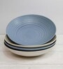 Spired 300ml Blue Stoneware (Set of 4) Serving Bowl