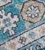 Blue Persian Faux Silk 5 ft x 7 ft Hand Woven Carpet