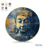 Blue & Gold Buddha Round Wall Art 15 Inch