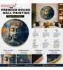 Blue & Gold Buddha Round Wall Art 15 Inch