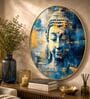Blue & Gold Buddha Round Wall Art 15 Inch
