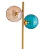 Blue & gold Glass Aurora Duo Globe Lamp