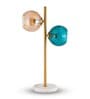 Blue & gold Glass Aurora Duo Globe Lamp