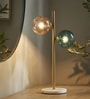 Blue & gold Glass Aurora Duo Globe Lamp