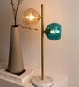 Blue & gold Glass Aurora Duo Globe Lamp