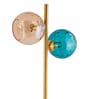 Blue & gold Glass Aurora Duo Globe Lamp