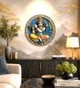 Blue & Gold Krishna Round Wall Art 15 Inch