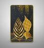 Blue & Gold Leaf Rectangular Wall Art 12 x 18 Inch